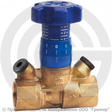 Клапан балансировочный ручной латунный муфтовый Ду-32 Ру-25 ВР (ВН) Kvs=6.71м3/ч без ниппелей CIM 787R Cimberio