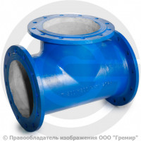 Тройник фланцевый ТФ Ду 500-500 Ру-16 (1000-500) ВЧШГ с ЦПП цинк+AL ГОСТ ISO 2531-2012