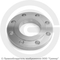 Фланец плоский нержавеющий 12х18н10т 1-100-25 ГОСТ 12820-80, Ру-25, Ду-100