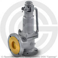 Клапан предохранительный пружинный угловой стальной фланцевый Ду 40-65 Рн=3.5...7бар (Т<425°С) 17с28нж Арма-Пром