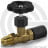 Клапан запорный игольчатый латунный Ду-15 (1/2") Ру-25 ВР-НР (ВН-НАР) G1/2" без фланца с маховиком Росма