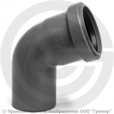 Отвод PP-H серый Дн 40 67гр б/нап в/к Ostendorf HT HTB