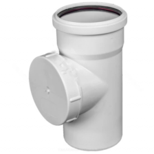 Ревизия PP-M с крышкой бесшумная белая Дн 50 б/нап в/к RTP (РосТурПласт)