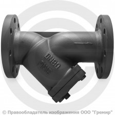 Фильтр сетчатый Y-образный чугунный фланцевый Ду-250 Ру-16 (Т<200°С) со сливной пробкой Ридан ФСФ
