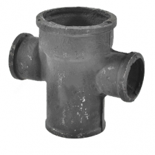 Крестовина чугунная канализационная прямая Ду 100-50-50 90гр б/н одноплоскостная ГОСТ 6942-98