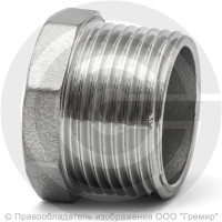 Заглушка нержавеющая AISI 304 6-ти гранная НР (НАР) Ду-20 (3/4")