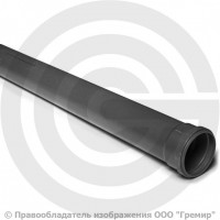 Труба НПВХ (ПВХ) канализационная серая Дн 110х3,2 безнапорная L=1м в/к Хемкор