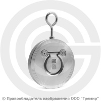 Клапан обратный одностворчатый нержавеющий AISI 304 межфланцевый Ду-50 (2") Ру-40 (Т<150°С) NK-CSD50/4