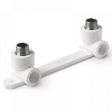 Планка PP-R монтажная белая НР (НАР) Дн 20-3/4" VALFEX