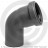 Отвод PP-H серый Дн 50 67гр б/нап в/к Ostendorf HT HTB