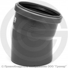 Отвод PP-H серый Дн 110 15гр б/нап в/к RTP (РосТурПласт) 2