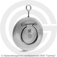 Клапан обратный одностворчатый нержавеющий AISI 304 межфланцевый Ду-100 (4") Ру-40 (Т<150°С) NK-CSD100/4