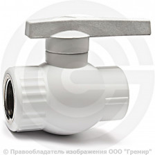 Кран PP-R Дн 20-1/2" ВР (ВН) полнопроходной белый RTP (РосТурПласт)