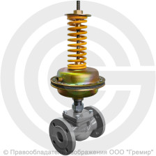 Регулятор перепада давления прямого действия НО чугунный фланцевый Ду-15 Ру-16 Kvy=4м3/ч 0,3-1,2 МПа Энерготехномаш УРРД-НО-РПД