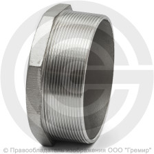 Заглушка нержавеющая AISI 304 6-ти гранная НР (НАР) Ду-100 (4")