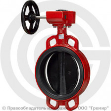 Затвор дисковый поворотный межфланцевый с редуктором Ду-900 Ру-10 EPDM с чугунным диском АДЛ Гранвэл ЗПВС-FL(W)-MDV-E