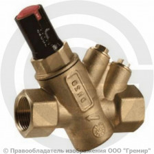 Клапан балансировочный автоматический латунный муфтовый Ду-25 Ру-25 ВР (ВН) Kvs=5.83м3/ч без ниппелей R206A Giacomini