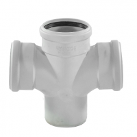 Крестовина PP-MD одноплоскостная бесшумная светло-серая Дн 110 87гр (DN100) б/нап в/к Ostendorf Skolan dB SKDA