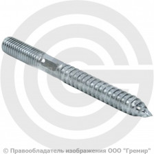 Шпилька-шуруп стальная М8х60 сантехническая