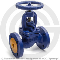 Клапан запорный чугунный фланцевый Ду-40 Ру-16 (Т<300°С) сальниковый KV16 Гранвент