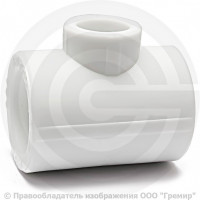 Тройник PP-R переходной белый Дн 32-25-32 PRO VALFEX