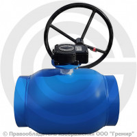 Кран стальной под приварку ISO с редуктором Ду-300 Ру-16 L=730мм PR КШ.Ф.П/П