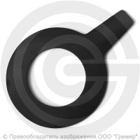 Прокладка фланцевая резиновая ТМКЩ Ду-65 Ру 10-40 (126х75х4) 4 мм с ушком исп.А ГОСТ 15180-86