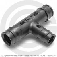 Тройник аксиальный PPSU переходной для PE-X труб Дн 25-20-25 РОС