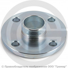 Фланец с резьбовым хвостовиком оцинкованный Ду-100 Ру-16 ГОСТ 12815-80