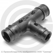 Тройник аксиальный PPSU переходной для PE-X труб Дн 25-25-16 РОС