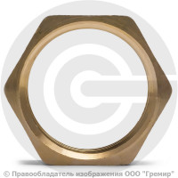 Контргайка латунная ВР (ВН) Ду-15 (1/2") никель Aquasfera
