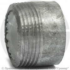 Резьба стальная оцинкованная L=30мм Ду-32 (1 1/4") КАЗ