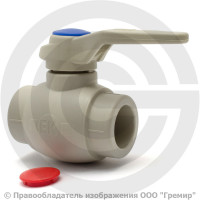 Кран PP-R Дн 25 внутренняя пайка серый Standard Pro Aqua