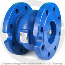 Клапан обратный осевой чугунный фланцевый Ду-100 Ру-16 (Т<100°С) диск чугун NVD 402R Ридан