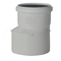 Переход PP-H эксцентрический бесшумный белый Дн 200-160 б/нап в/к Rehau