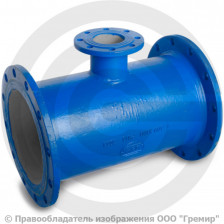Тройник фланцевый ТФ Ду 400-100 (L=600-325) ВЧШГ с ЦПП цинк+AL ГОСТ ISO 2531-2012