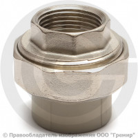 Муфта PP-R комбинированная разъемная серая ВР (ВН) Дн 20-3/4" VALFEX